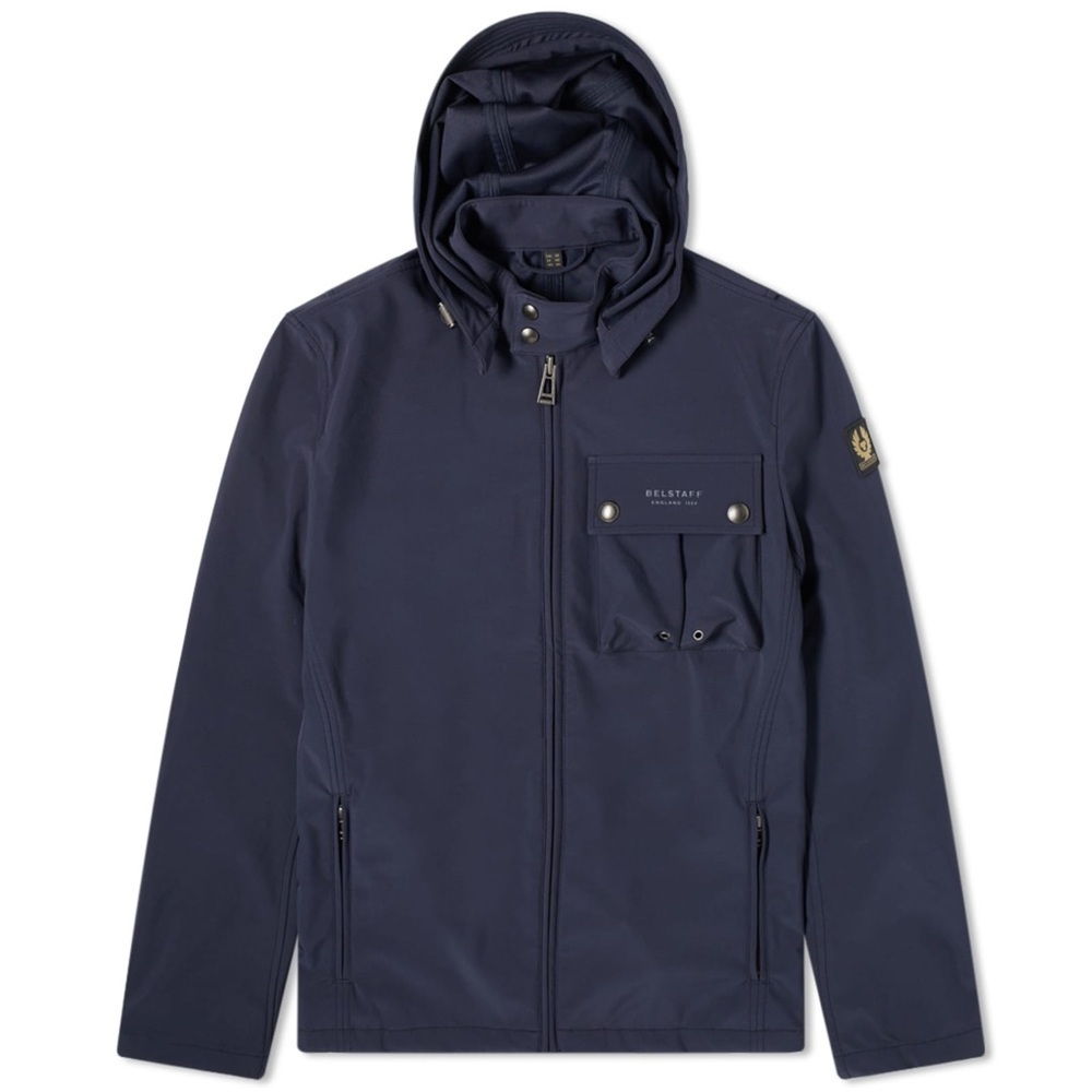 New Belstaff Wing Hooded Soft Shell Jacket Size 34